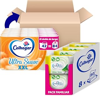 640 toallitas + 42 rollos que equivalen a 84 rollos de papel higiénico