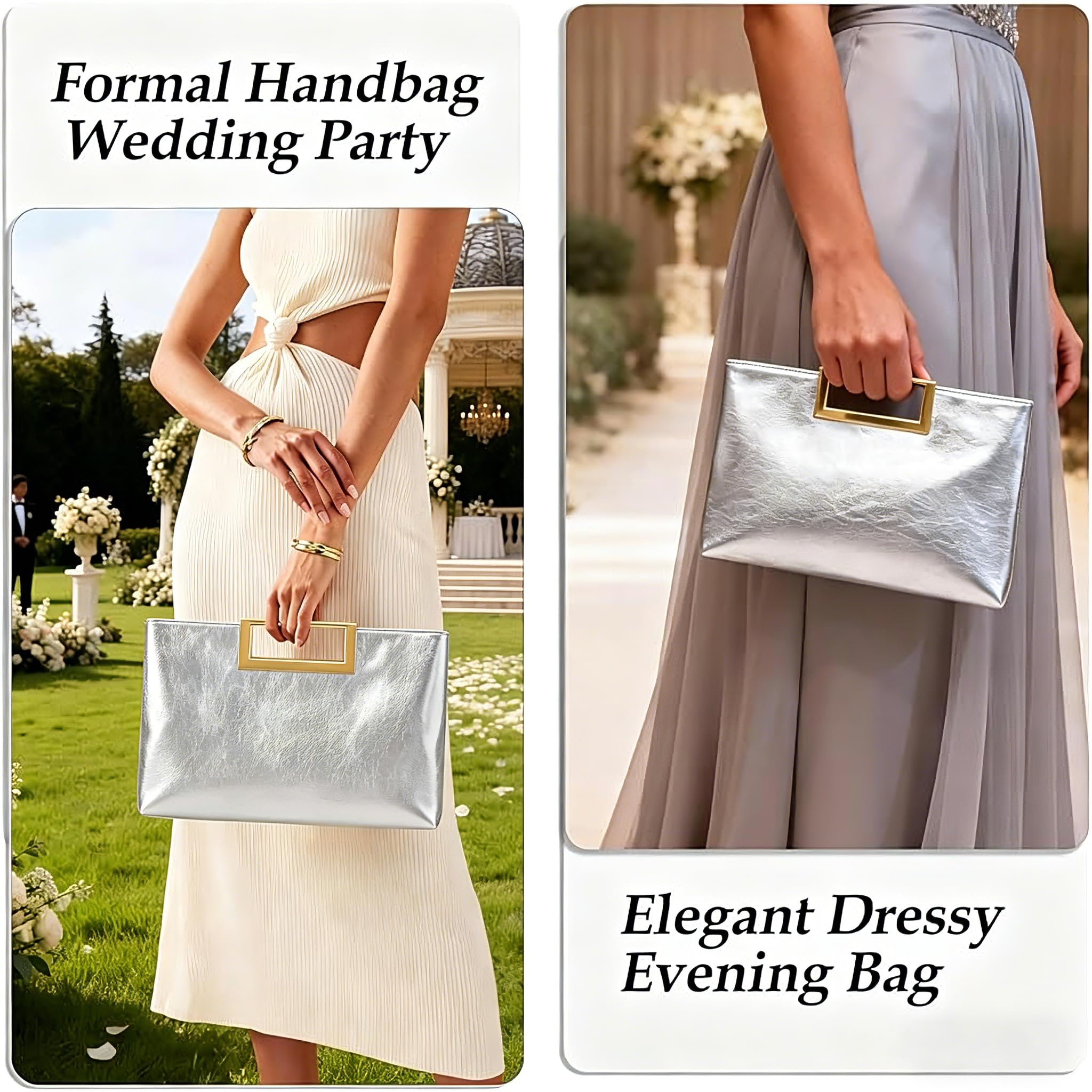 Bolso de mano para mujer, bolso de mano, elegante, bolso de noche con mango, bolso cruzado para boda