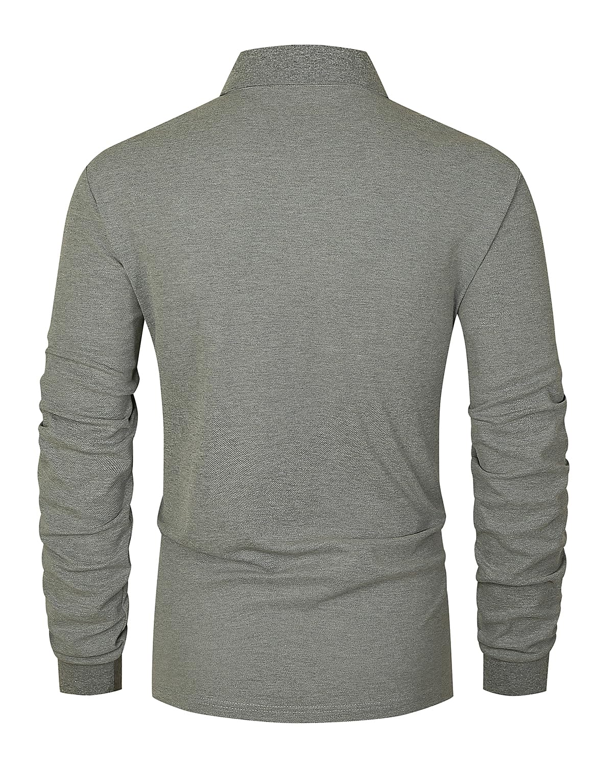 KUNJLELP 100% Cotone Polo da Uomo Manica Lunga Ricamo di Giraffa Maglietta Uniformi Polo da Lavoro per l'autunno e l'inverno