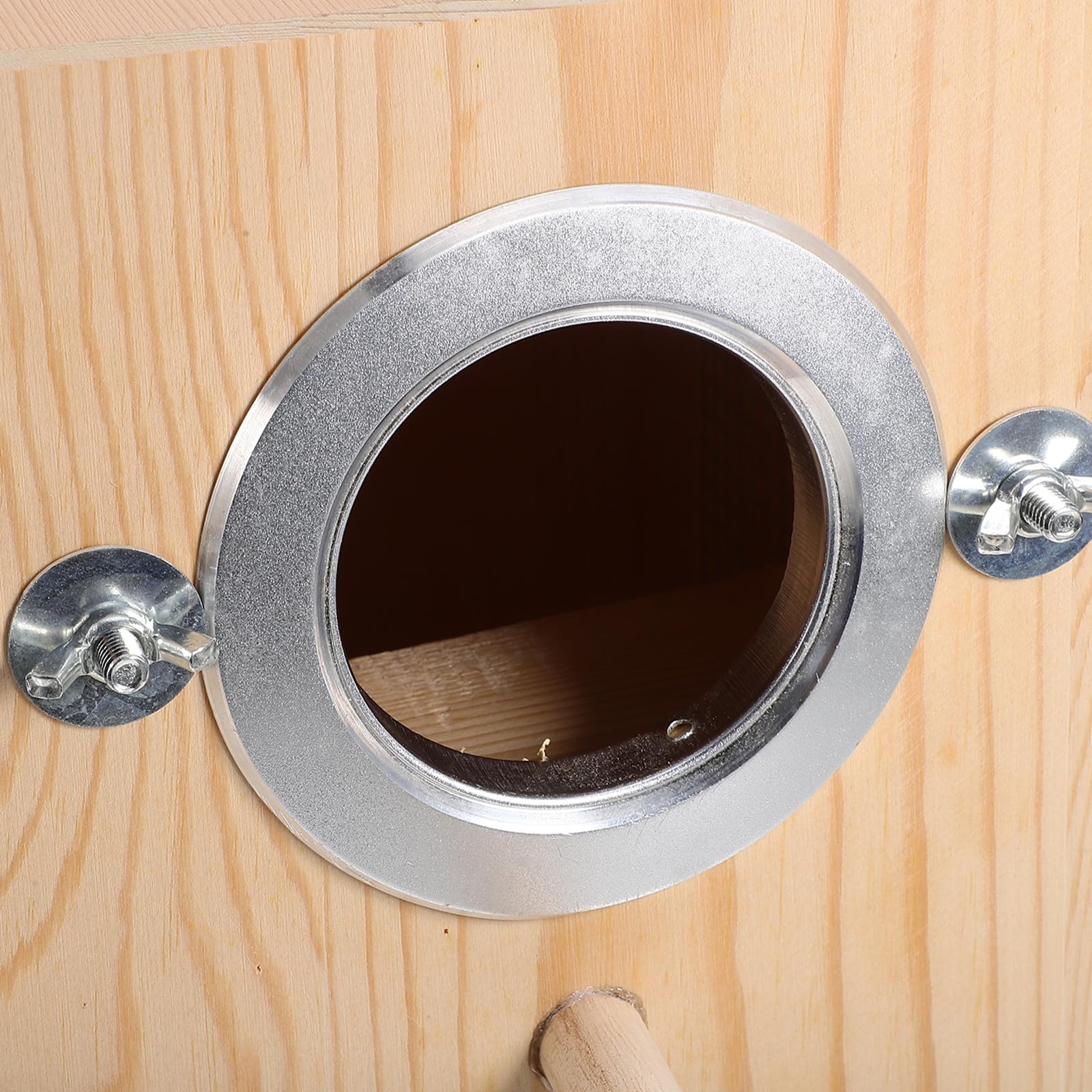 SHINEOFI Caja Nido para Pájaros de Madera Natural Apertura Fácil, Diseño Elegante y Segura para Anidación en Jardín y Decoración Interior y Exterior