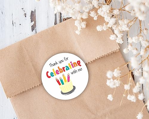 Miniatura 7 de Calcomanías redondas de 2 pulgadas para pastel de cumpleaños, etiquetas de baby shower, etiquetas de recuerdo de fiesta de cumpleaños - Thank You