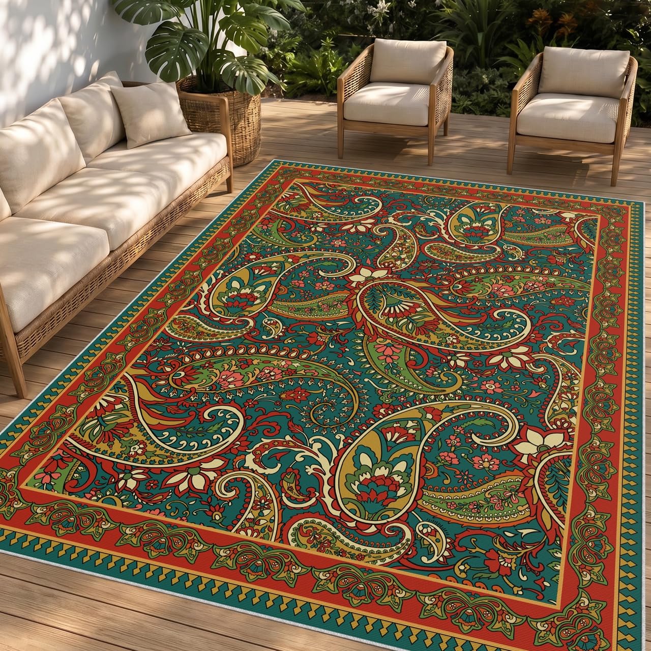 Arenarug Paisley Waterproof Outdoor Rug