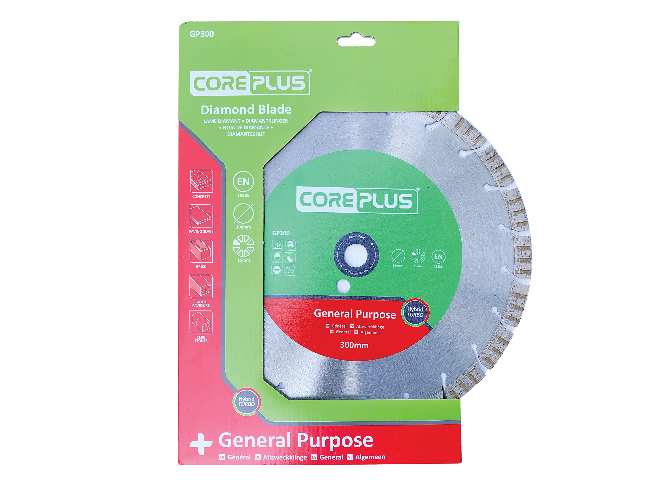 CorePlus General-Purpose Hybrid Turbo Diamond Blade 300 x 20mm