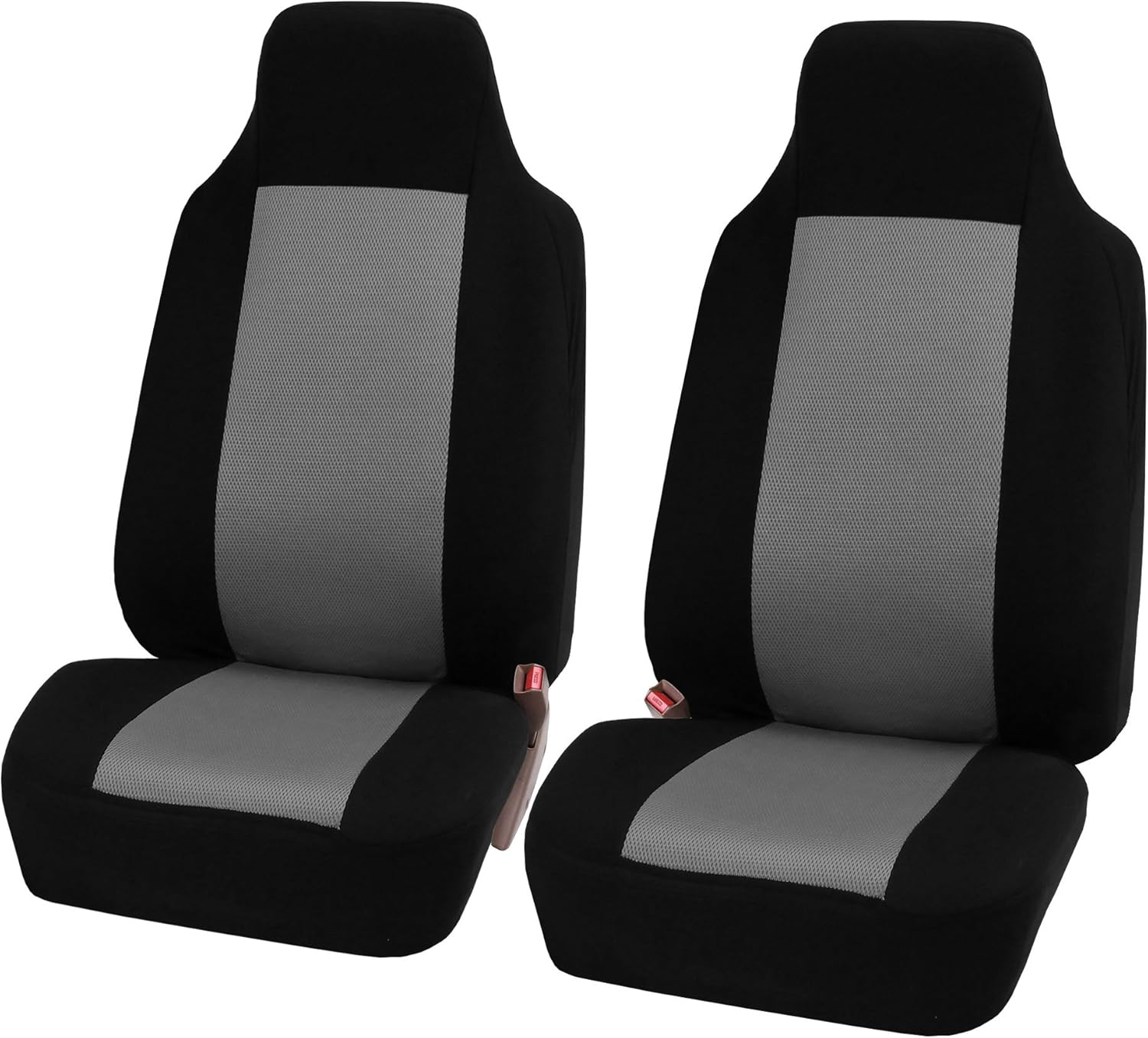 TLH Classic Cloth Seat Covers Front Set Gray Car Seat