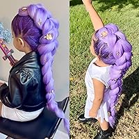 Vista 56 de Cabello trenzado para niños preestirado de 16 pulgadas, color negro, Yaki ez, trenzado para niños, trenzas sin nudos