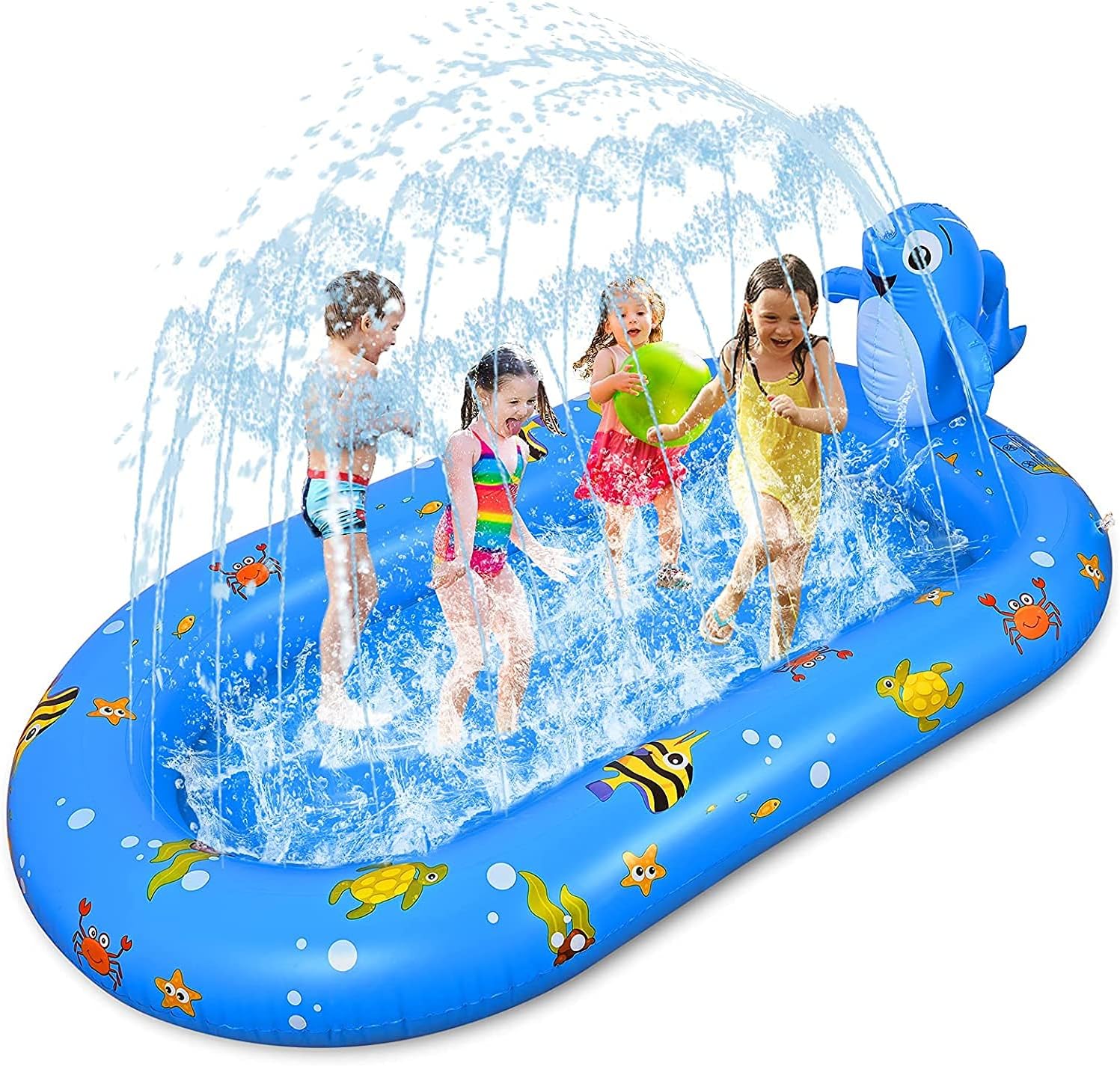 Faburo Paddling Pool for Kids, Inflatable Wading Pools Ball Game Pool Summer Swimming Pools Toys
