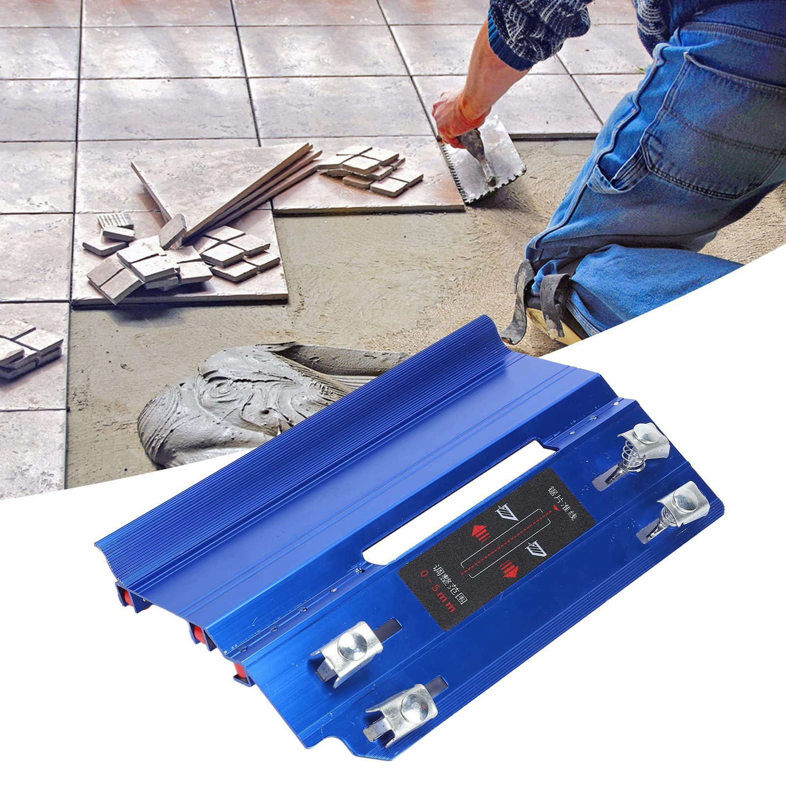 Machine à chanfreiner les carreaux, outil de coupe de pierre à angle de 45 degrés Accessoires de guide manuel de coupe de chanfrein de bureau pour couper les carreaux de céramique bleu