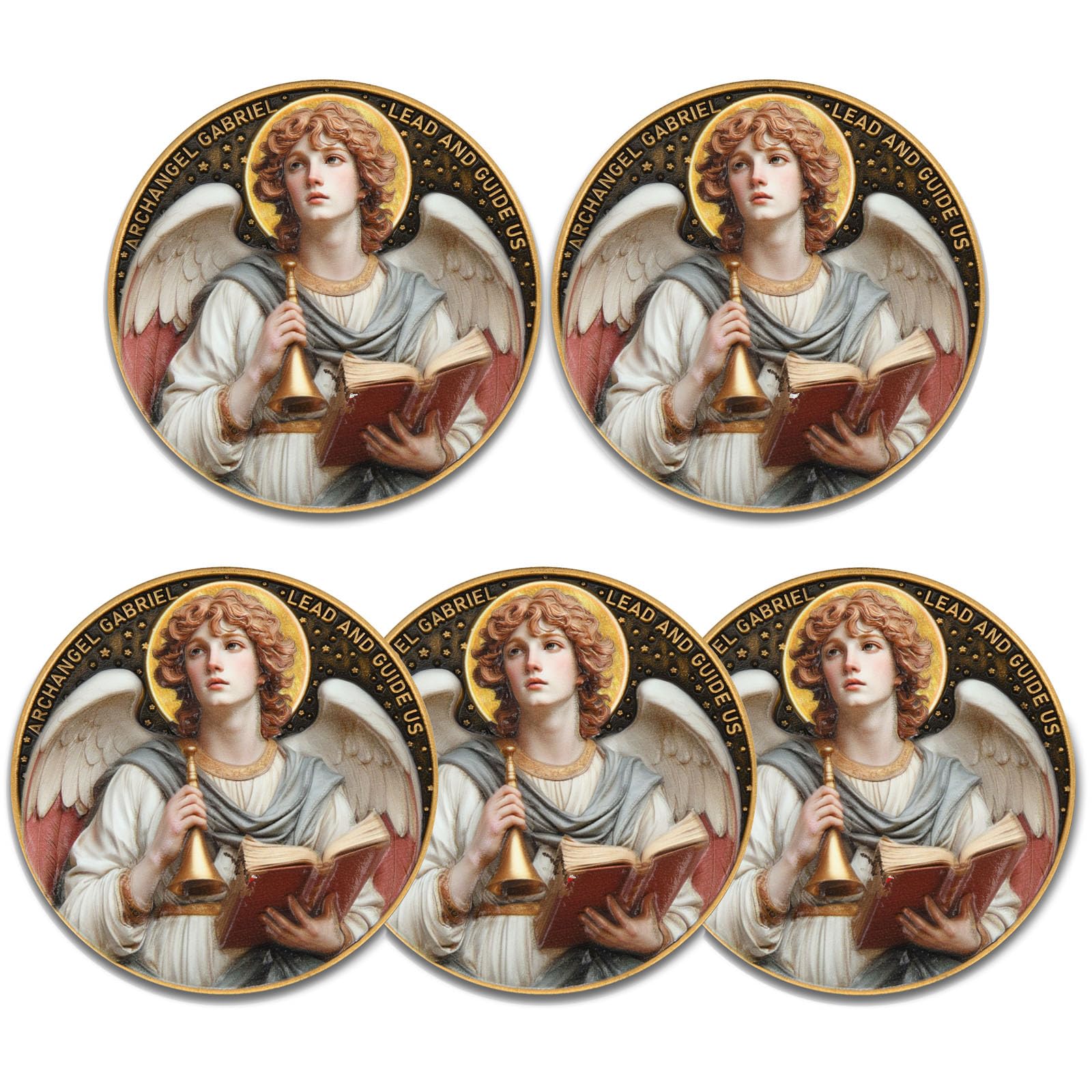 Archangel Gabriel Prayer Coin - Divine Messenger -11 Archangel Gabriel Prayer Coin - Divine Messenger -11