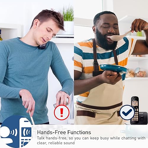 Miniatura 6 de Panasonic Teléfono inalámbrico, pantalla retroiluminada de 1.6", bloque de llamadas, altavoz, 10 horas de tiempo de conversación, 1 auricular -