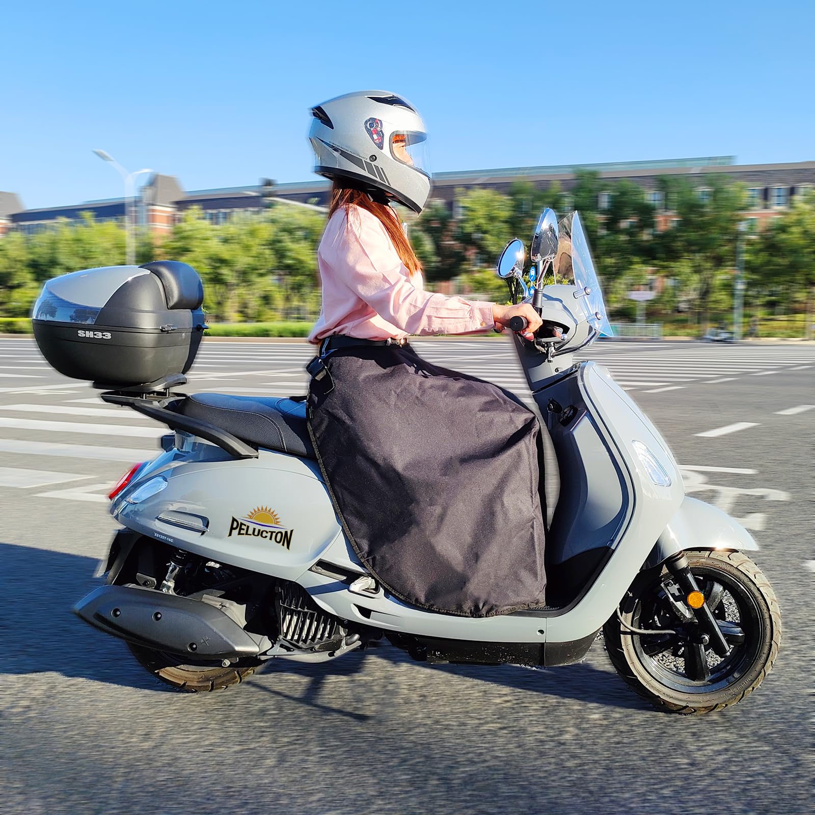 Tablier Couvre Jambe Scooter Universel, Housses de Protection Froid Imperméable pour Scooter en Hiver, Jupe De Pluie Anti Vent Moto Scooter.