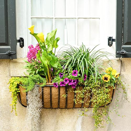 Miniatura 7 de 4 forros de coco para macetas de 36 pulgadas, revestimientos resistentes para ventanas, reemplazo perfecto para los viejos, 100% natural, fácil de