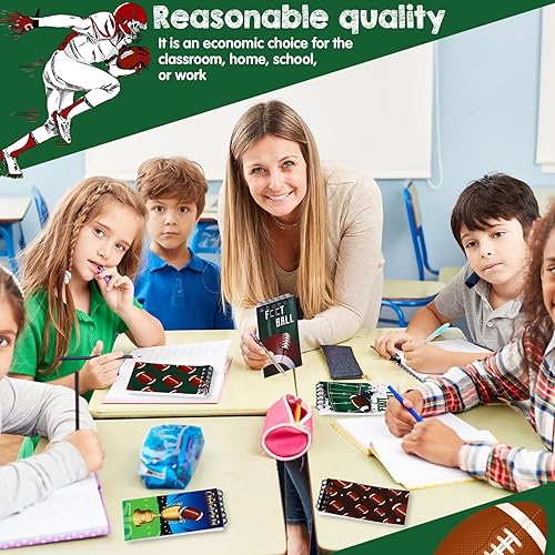 Miniatura 4 de Faccito 32 mini bloc de notas deportivos, baloncesto, béisbol, fútbol, fiesta, recuerdos, bolsas de regalo, bloc de notas en espiral, mini cuadernos