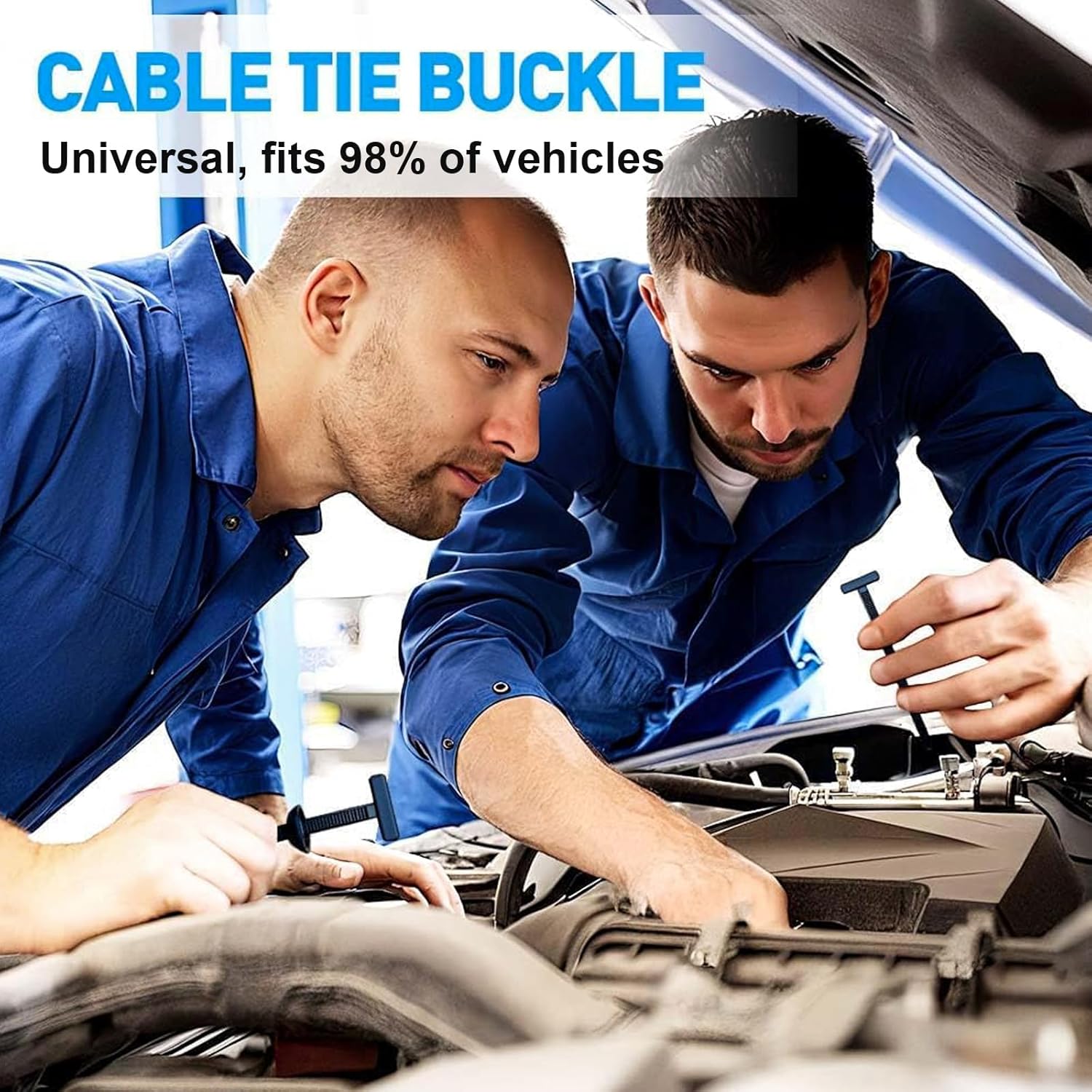 Cable Tie Buckle 1200 PCS (1200 Straps +1200 Buckles)- Nylon Universal Zip Lock pro Cable Ties for Heavy Duty, Self-Locking Zip Ties Holder for Car Daily Repair