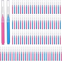 Vista 27 de Patelai 100 piezas de cepillos para limpiador, cepillo interdental, palillo de dientes, cabezal de hilo dental, hilo dental, higiene dental, hilo