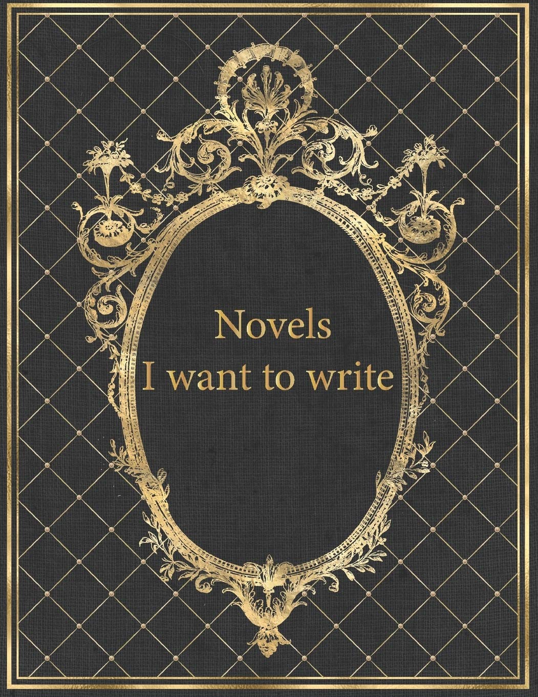 Novels I want to write: Large Blank Novel writing ideas & one page template for outlining your novel plot | Novel plotting planner | Novelist, fiction writers notebook & Authors gift idea.