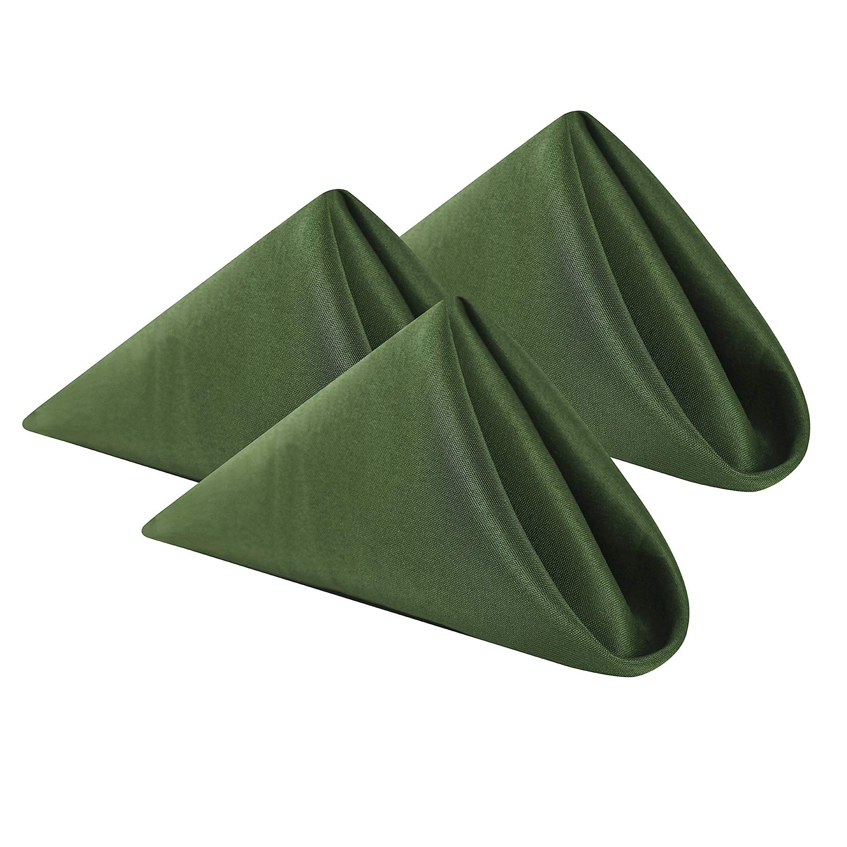 Cloth Napkins 17x17 inch Washable Polyester Dinner Napkins Soft Table Napkins for Wedding Party Dining Banquet(Willow,100PCS)