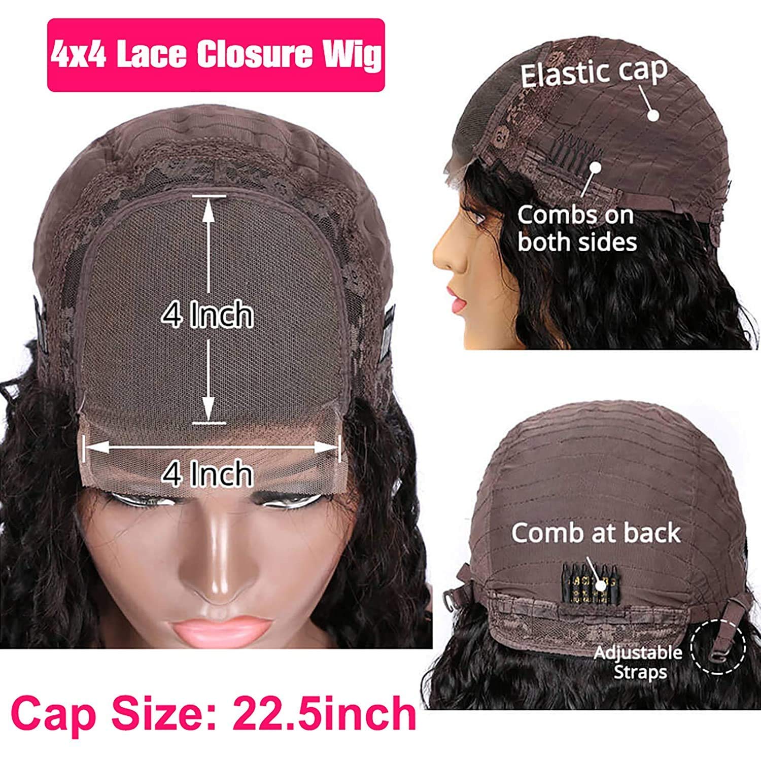 Lace front wig 4x4 Clearance