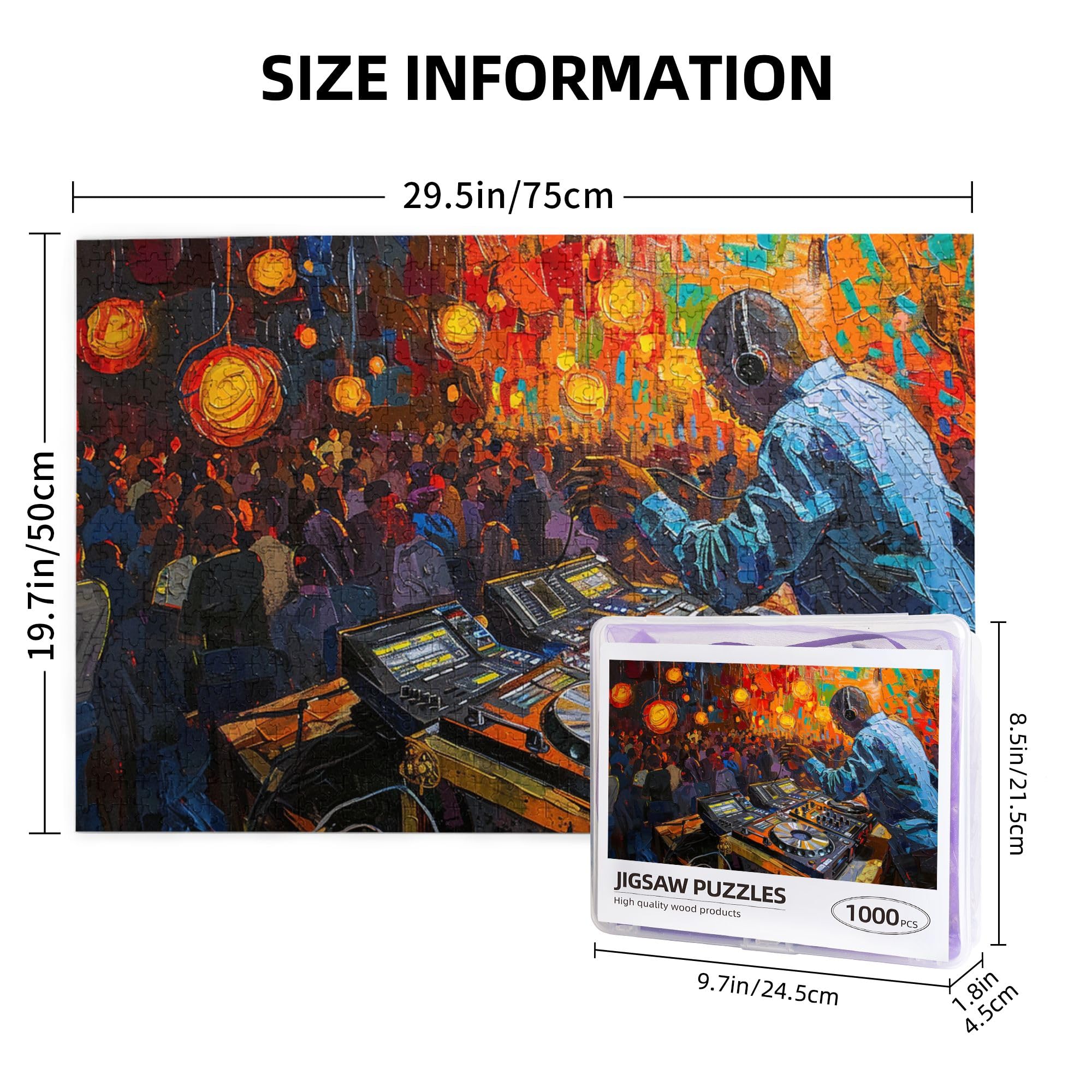 Amazon.com: MA6GE8DE Dj Music Party 1000 Piece Oil Painting Jigsaw