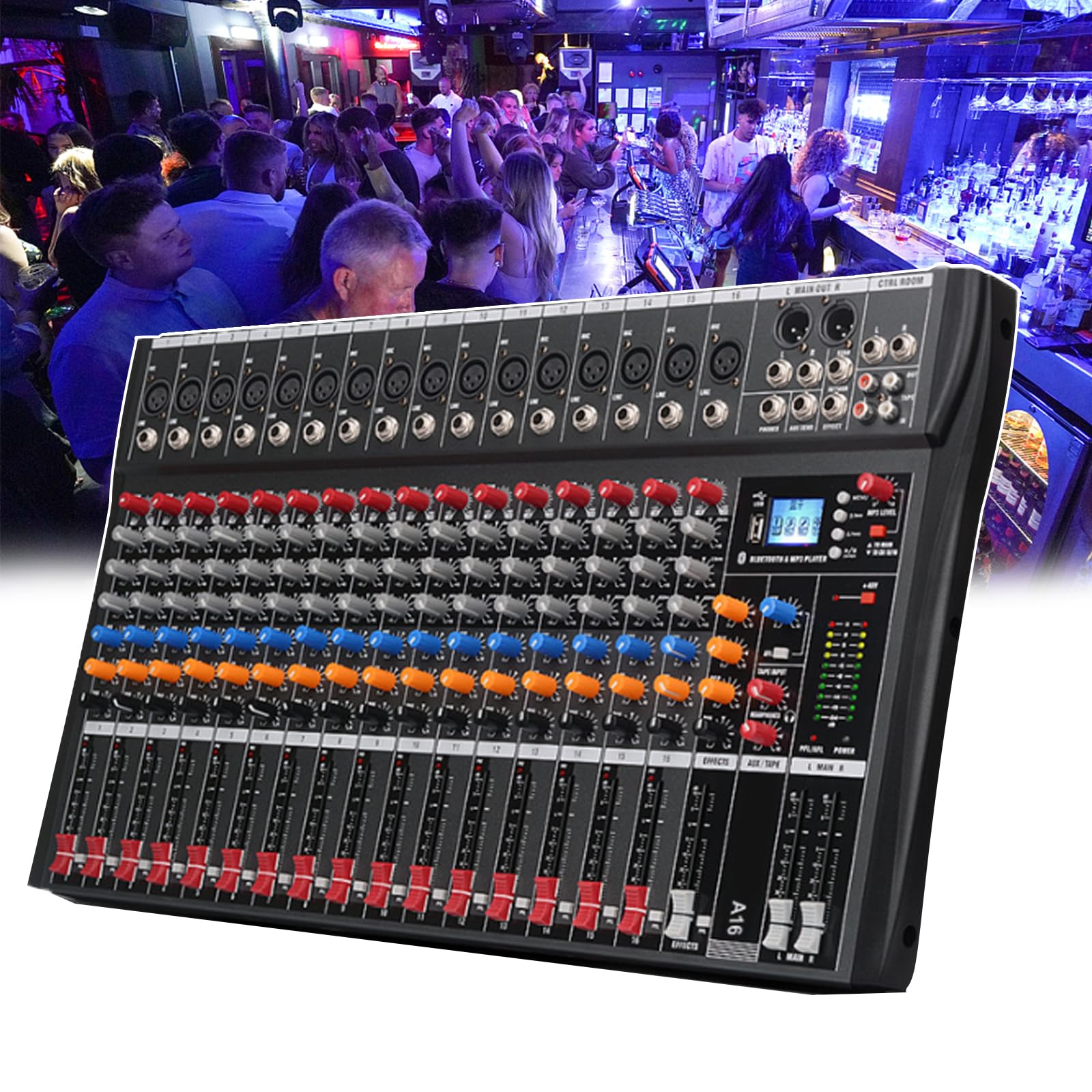Console de mixage professionnelle à égaliseur 3 bandes pour studio