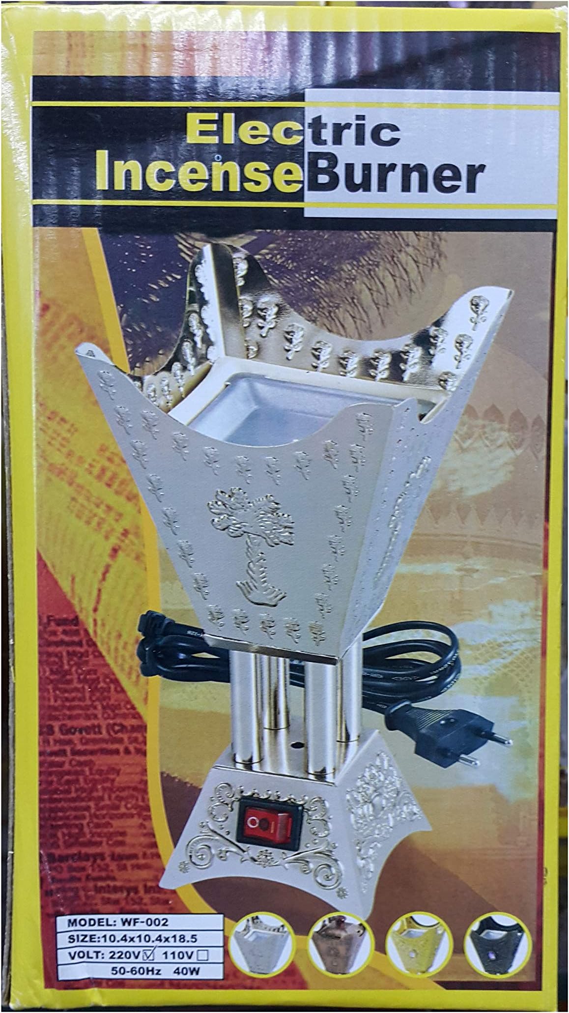 Electric Incense Burner for Bakhoor 18cm size