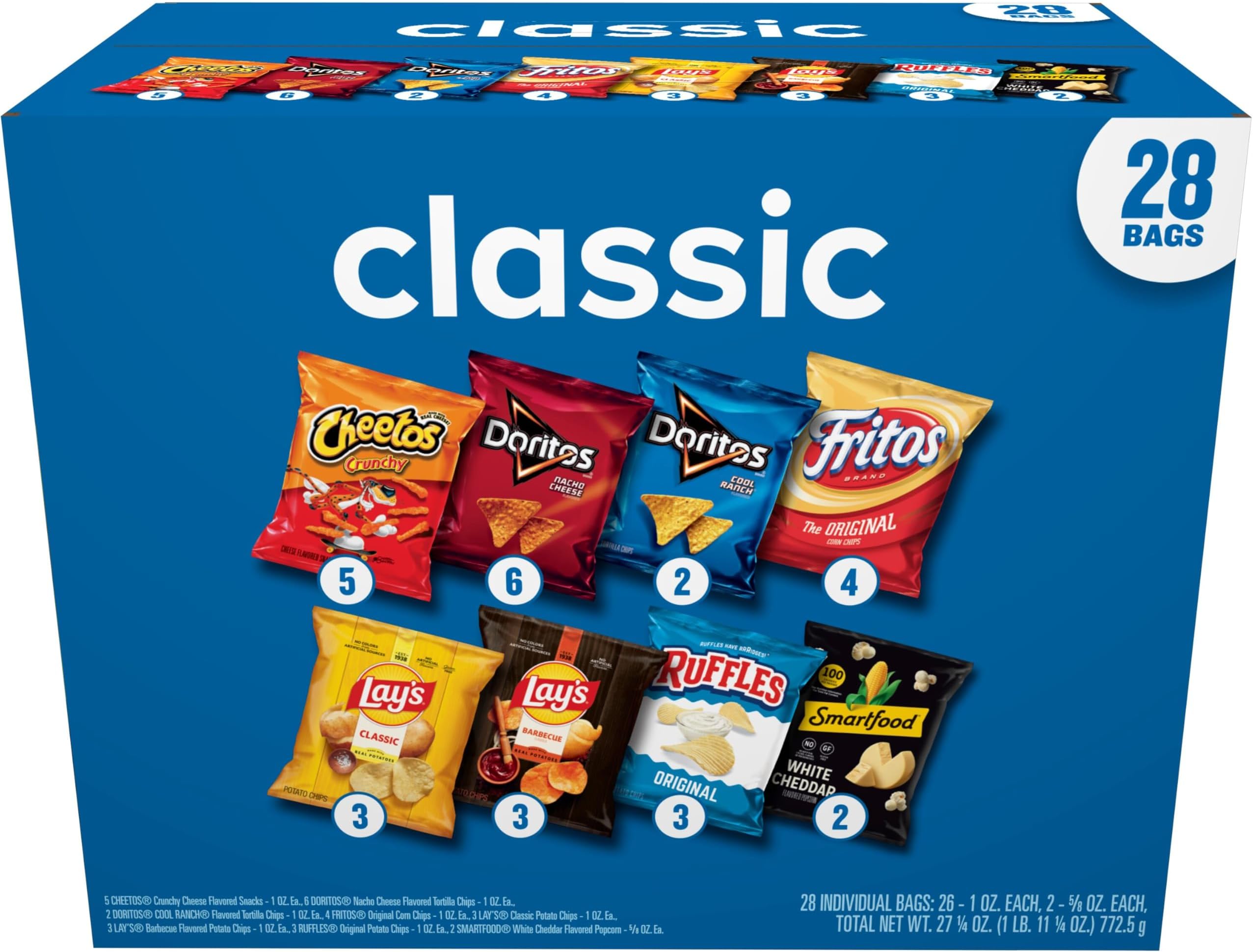 Frito-Lay Classic Mix Variety Pack, (28 Pack) (Assortment May Vary)