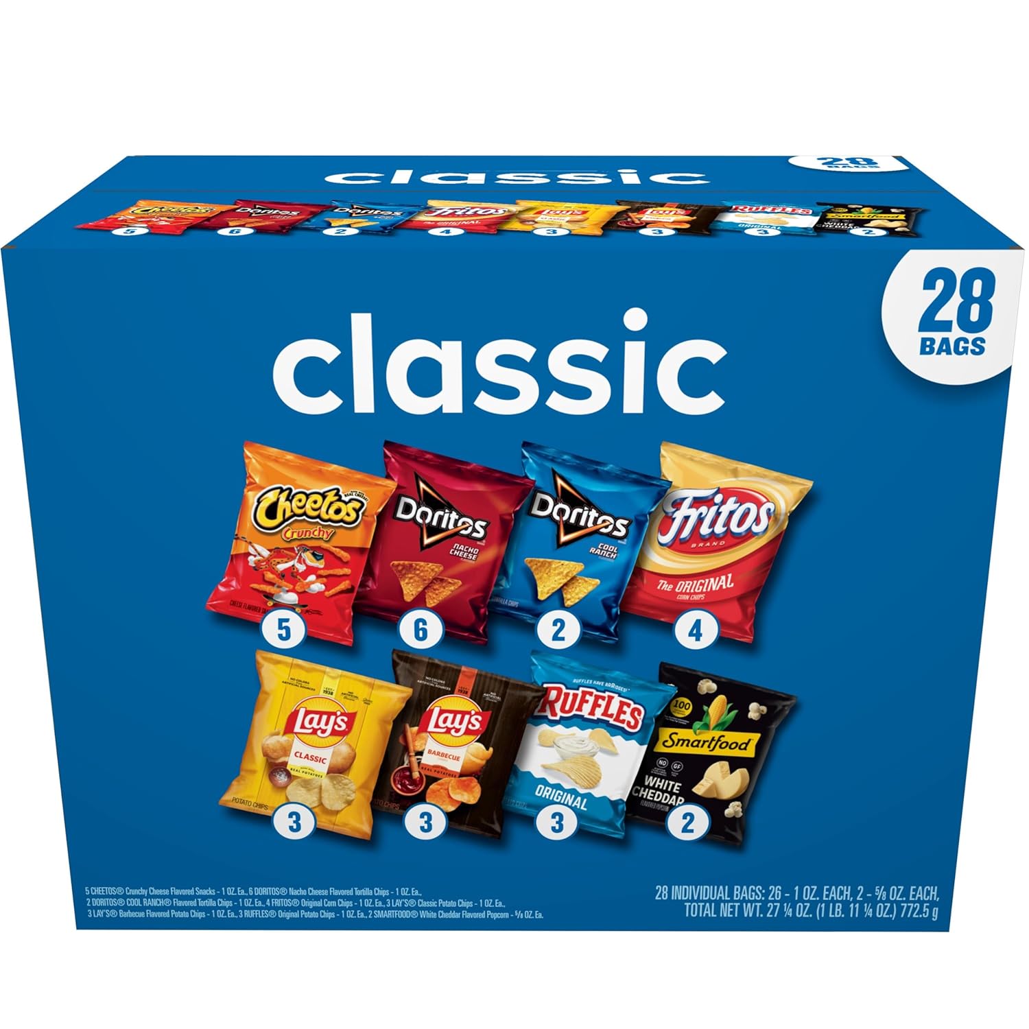 Frito-Lay Classic Mix Variety Pack Cube 28ct