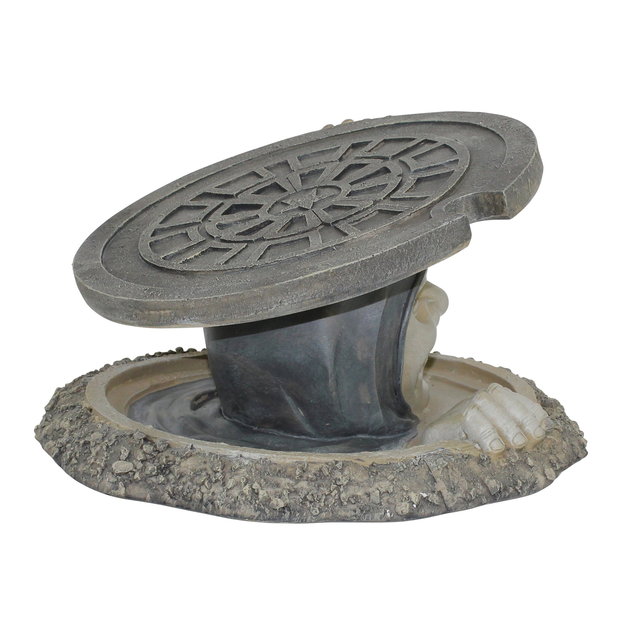 Design Toscano NG33392 Scultura da Giardino l'Abitante di sotto, Grande, Abbronzatura