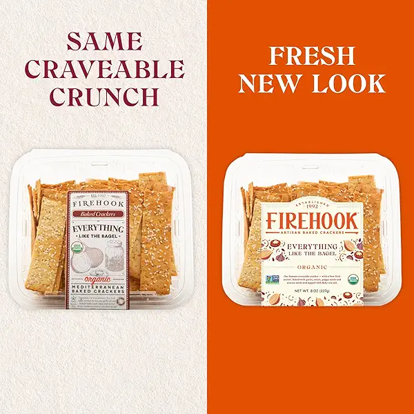 Firehook Everything Like the Bagel Crackers – Artisan Baked, Uniquely Crunchy, Inspired by Classic Bagel Seasoning – Organic, Non-GMO, Kosher– 8 oz Box 7