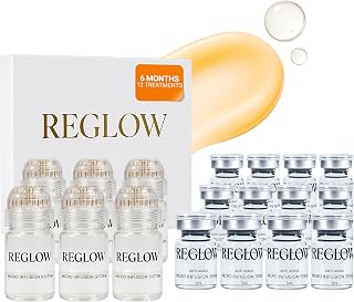 ReGlow Micro Infusion System for Face – 300% Deeper Absorption with 24K Gold Microneedling Tool + Serum (6 Months) – Firmer Radiant Skin, at-Home Treatment with Collagen Peptides & Hyaluronic Acid