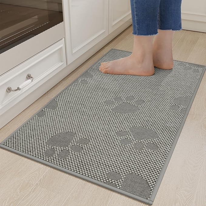 Kitchen Rugs and Mats Non Slip Washable, Absorbent Runner Rugs for Kitchen, Front of Sink, Kitchen Mats for Floor，Easy to Clean and Maintain Kitchen Floor mat(Brown, 17"x30")