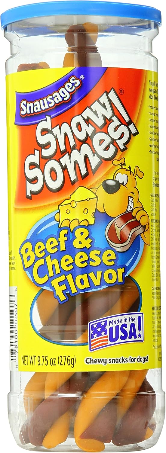 Snausages Snawsomes! Beef & Cheese Snacks for Dogs 9.75 Ounce (Pack of 1)