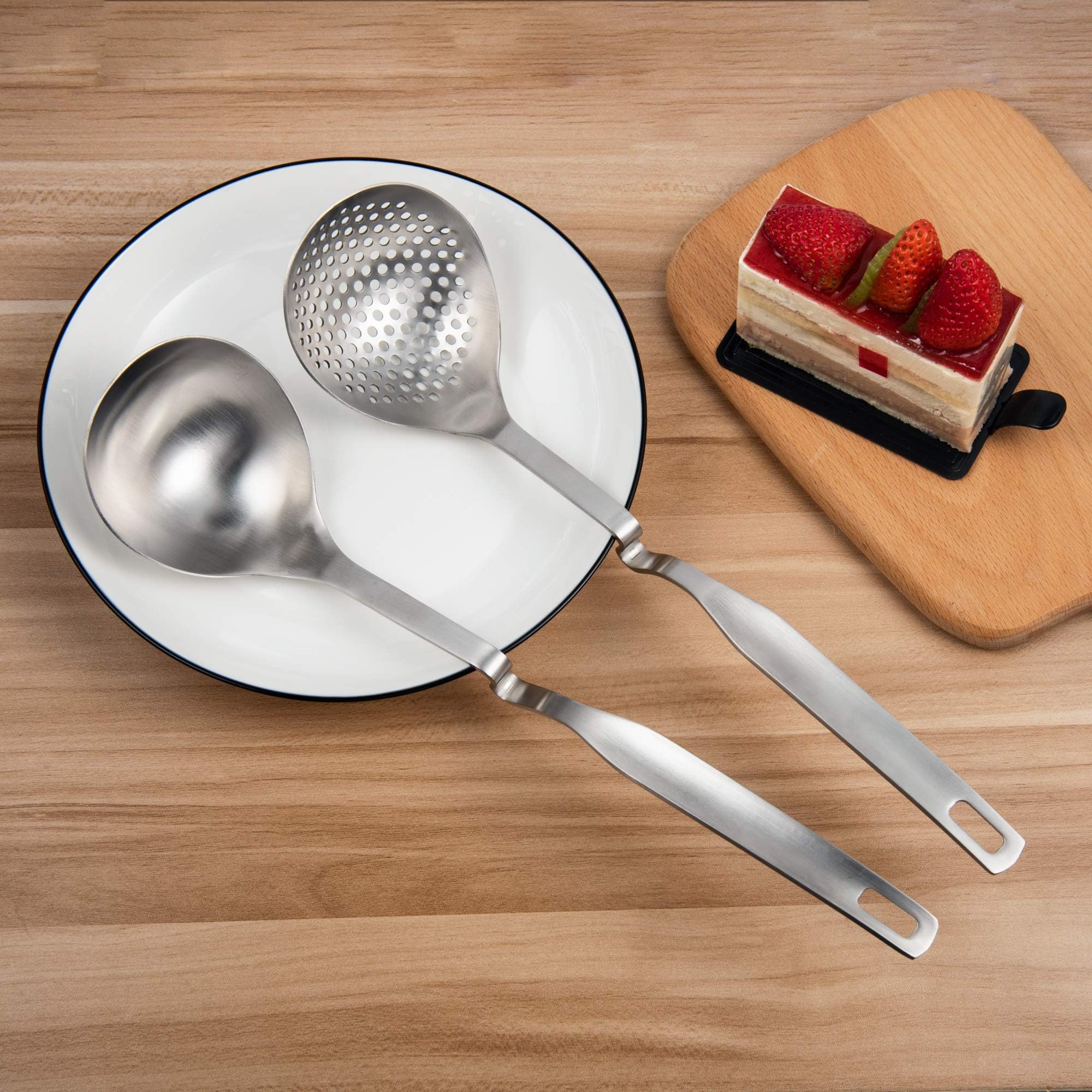 IMEEA Hot Pot Ladle Set - Stainless Steel Soup Spoons -9