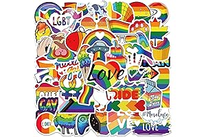 50 PCS Gay Pride Bumper Stickers: Showcase Your Support with Vibrant Decals