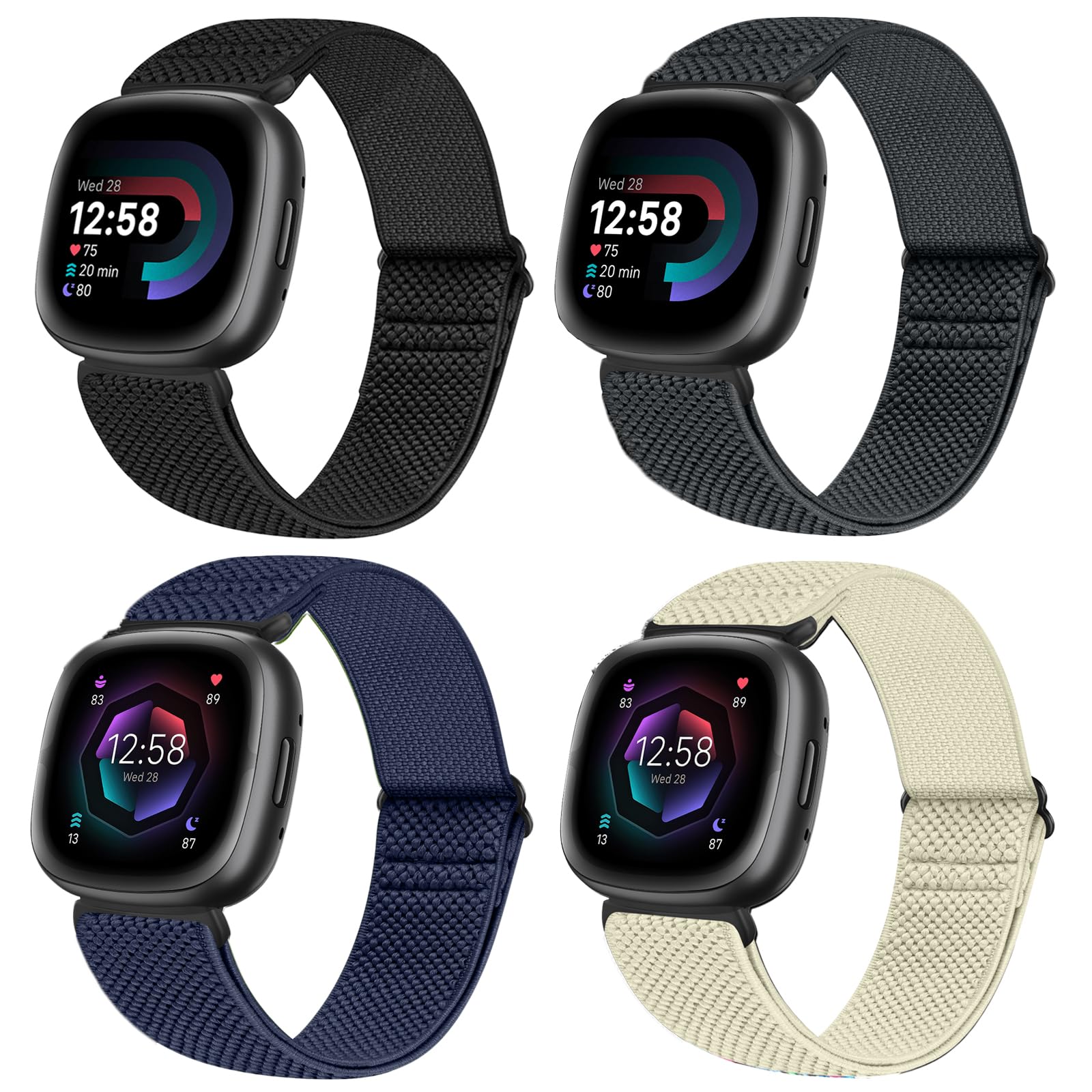 Vodtian 4 Pack Elastic Watch Bands Compatible - arm and wristband accessories | Mubboo
