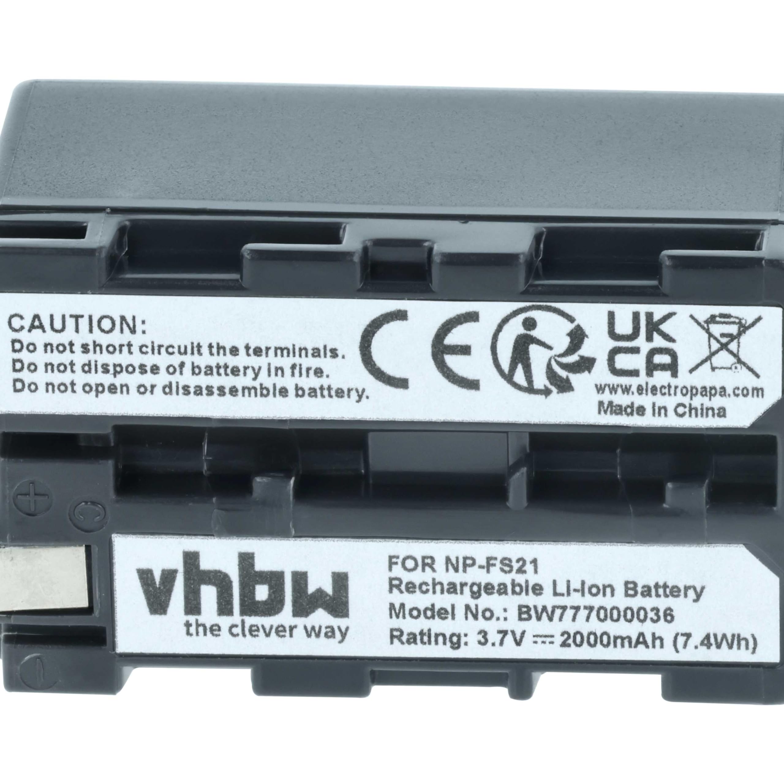 vhbw Batterie Remplacement pour Sony NP-FS33