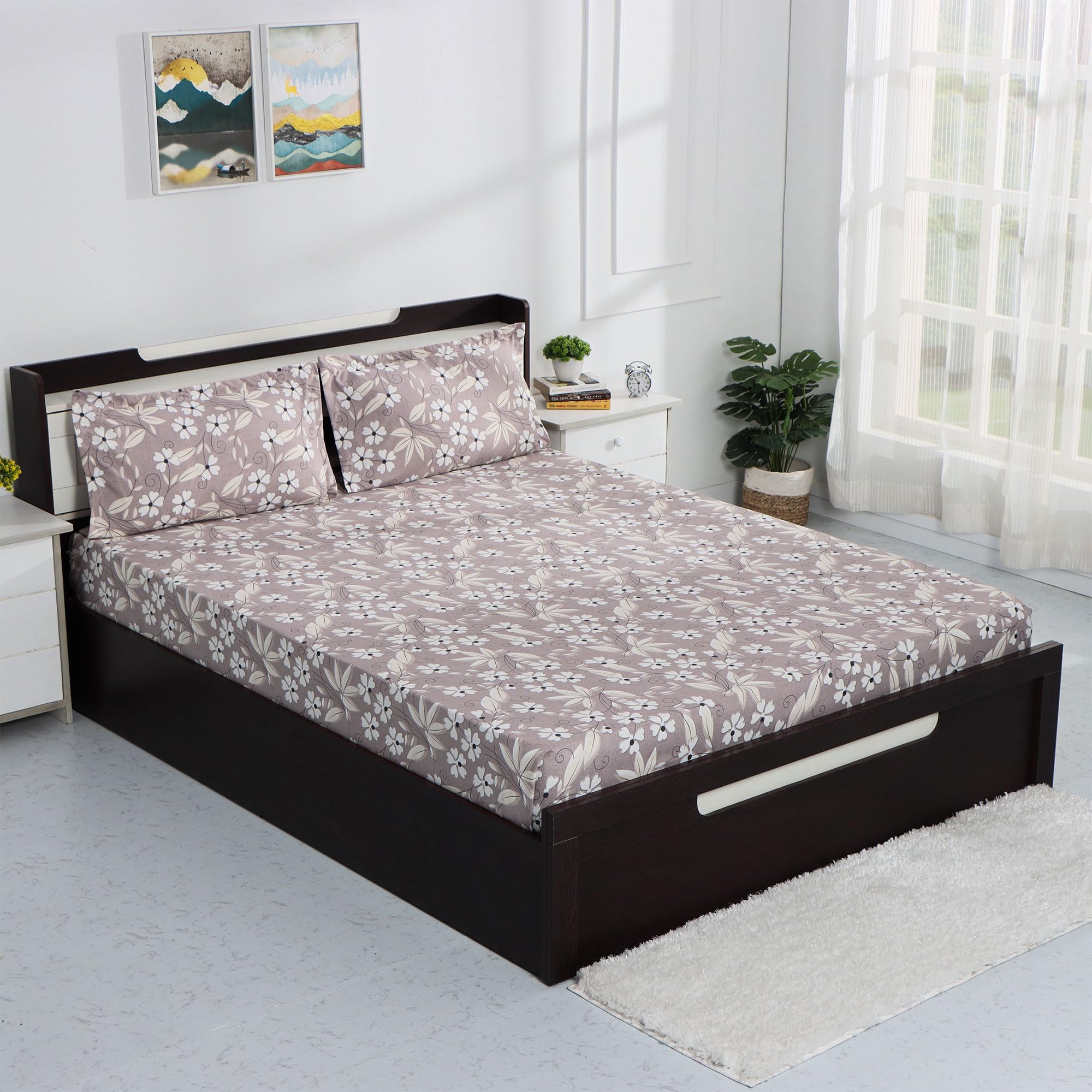 See full amazon price history chart for Cozyland Microfiber Cotton Feel Flat Bedsheet for Double Bed | Floral Design Bed Spread with 2 Pillow Covers | Soft Breathable Bedsheet (88 Inch x 88Inch) Cozyland Microfiber Cotton Feel Flat Bedsheet for Double Bed | Floral Design Bed Spread with 2 Pillow Covers | Soft Breathable Bedsheet (88 Inch x 88Inch) (B0D3TQ9WF2) Amazon Price History, Amazon Price Tracker