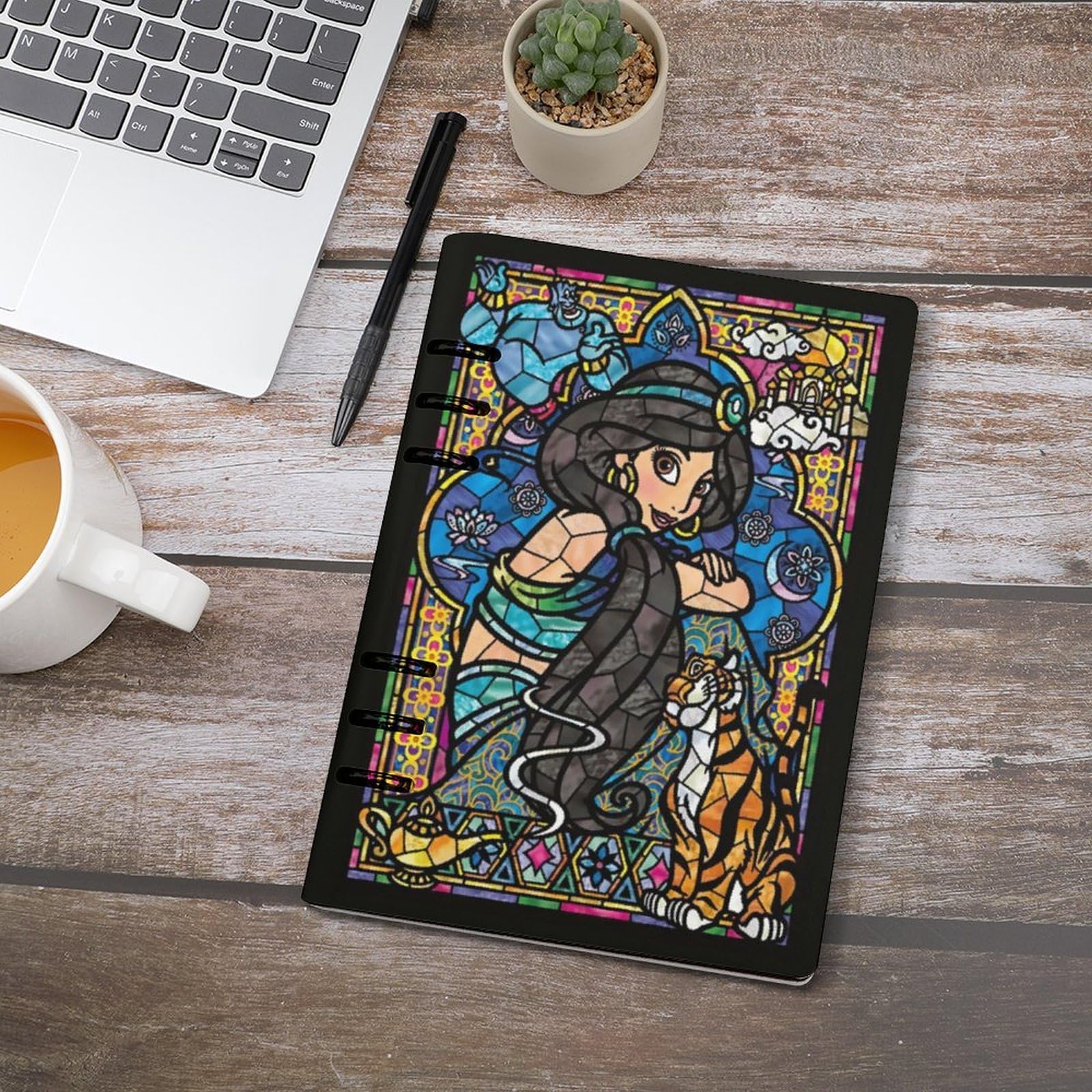 Amazon.co.jp: アラジン ジャスミン システム手帳 PU ノートメモ帳