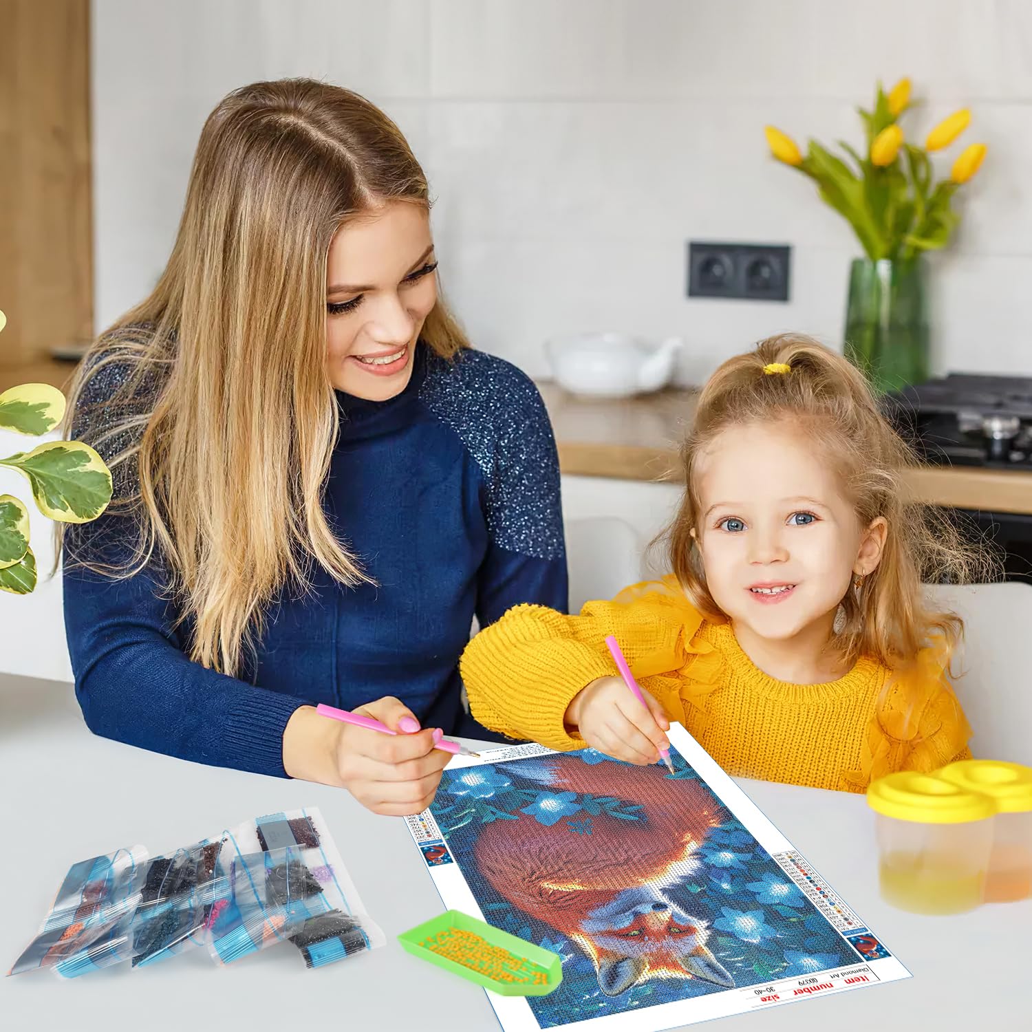 GDYEEH 5D DIY Diamond Painting Kits, Full Drill Cartoon Diamond Art Painting Kits voor volwassenen beginners, doe-het-zelf 5D Dreamland Painting op nummer Diamond Art Kits voor thuis, modedecoratie