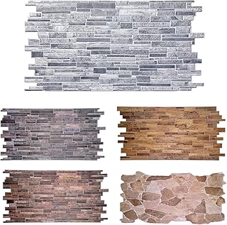 10pcs (53sqft) 3D Wall Panels, Faux Stone for Interior Decor: Perfect fo...
