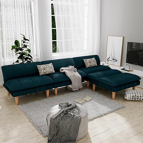 Miniatura 14 de Sofá cama tipo futón de 70 pulgadas, sofá cama multifunción 4 en 1 con respaldo ajustable, futón convertible moderno, sofá biplaza reclinable