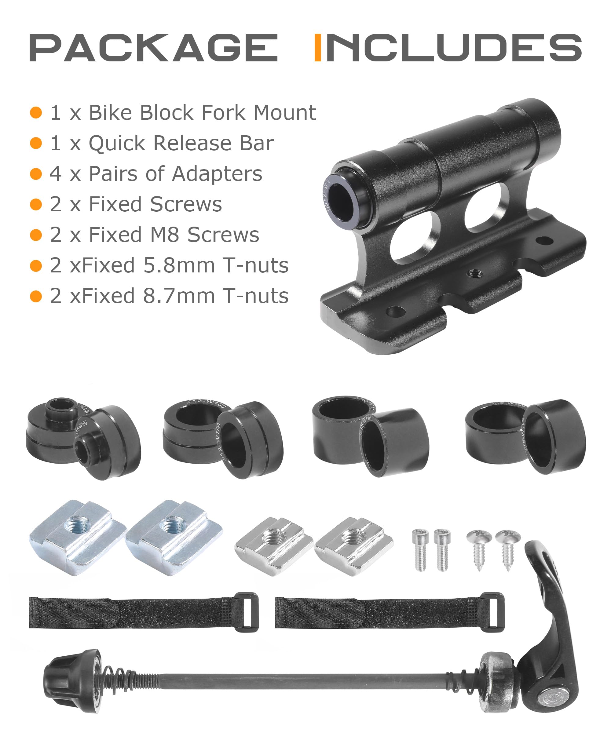 Supporto Forcella Bici Irfora - Per Perno Passante, Sgancio Rapido, Per Tetto Auto, 5x100mm A 15x110mm - Foto 11