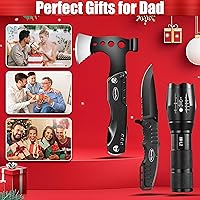 Vista 7 de RoverTac Tools Set for Dad Gifts, 11-in-1 Multitool Axe, LED Flashlight & Tactical Knife in a Gift Box with "BEST DAD EVER", Unique Gift for Dad on