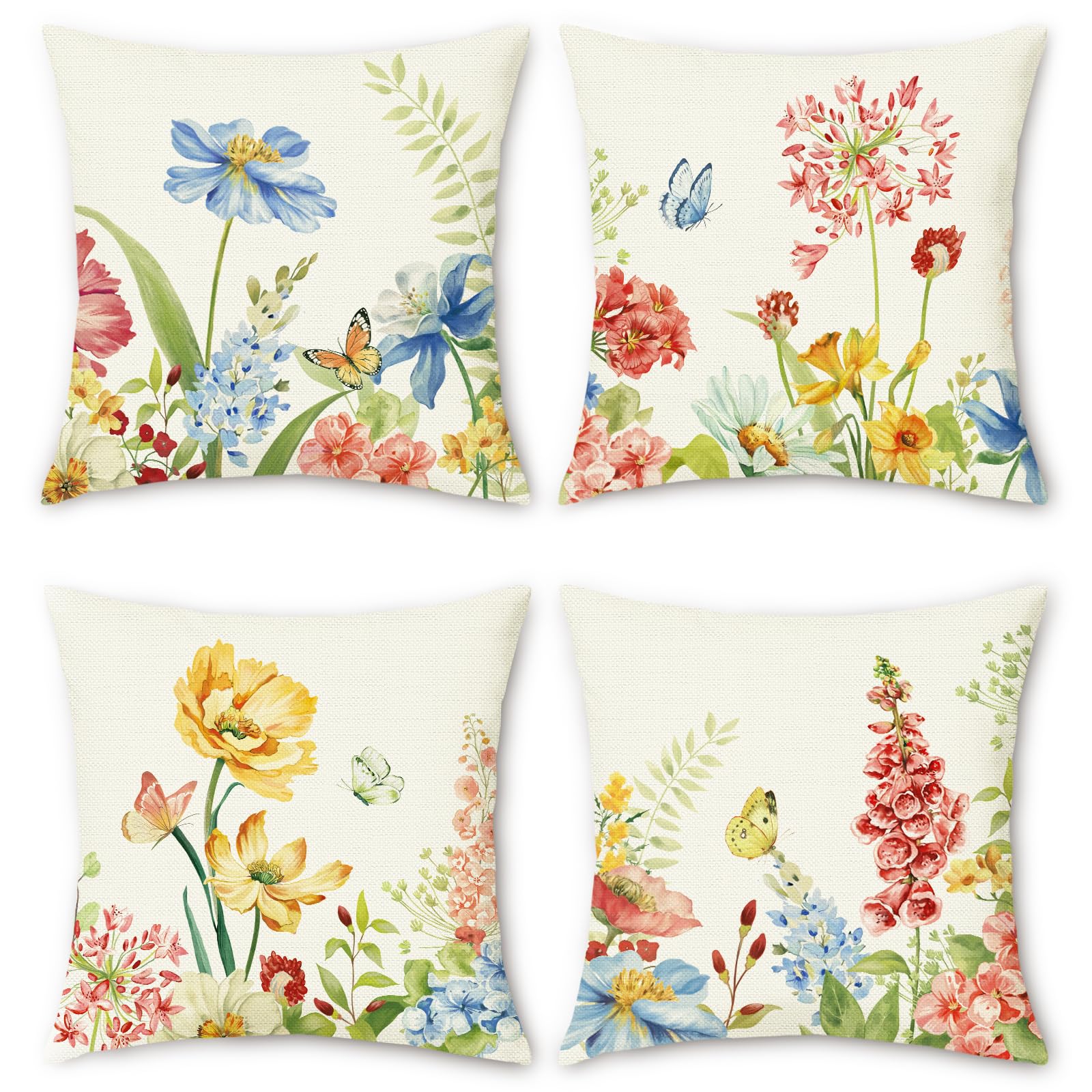 Anna's collection buiten/tuin kussens - lila paars - 45 x 45 cm | Leen Bakker