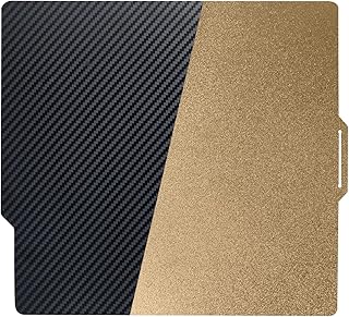 IdeaFormer Smooth Carbon Fiber PET+Textured PEI Build Plate 257x257mm, PET+PEI Spring Steel Sheet Bed for Bambu Lab X1 P1P 3D Printer
