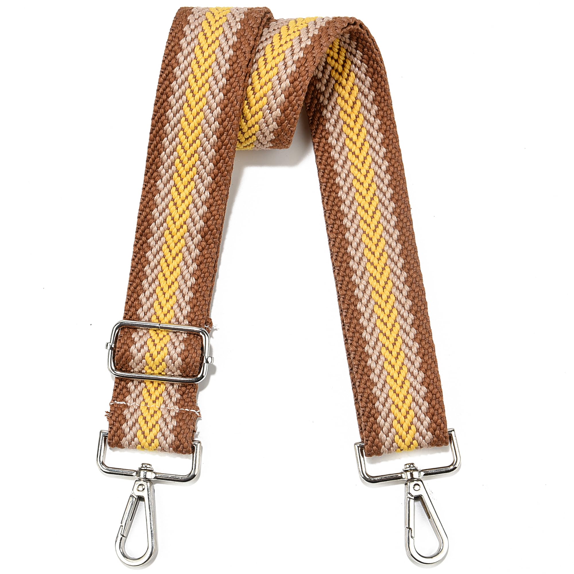 Wide Purse Strap Adjustable Replacement Crossbody Bag Strap Silver Hardware Shoulder Straps