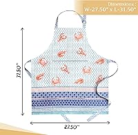 Vista 336 de Maison d' Hermine Delantal 100% de algodón para mujeres con bolsillo de cocina delantal de chef para hombres, decoración de Pascua