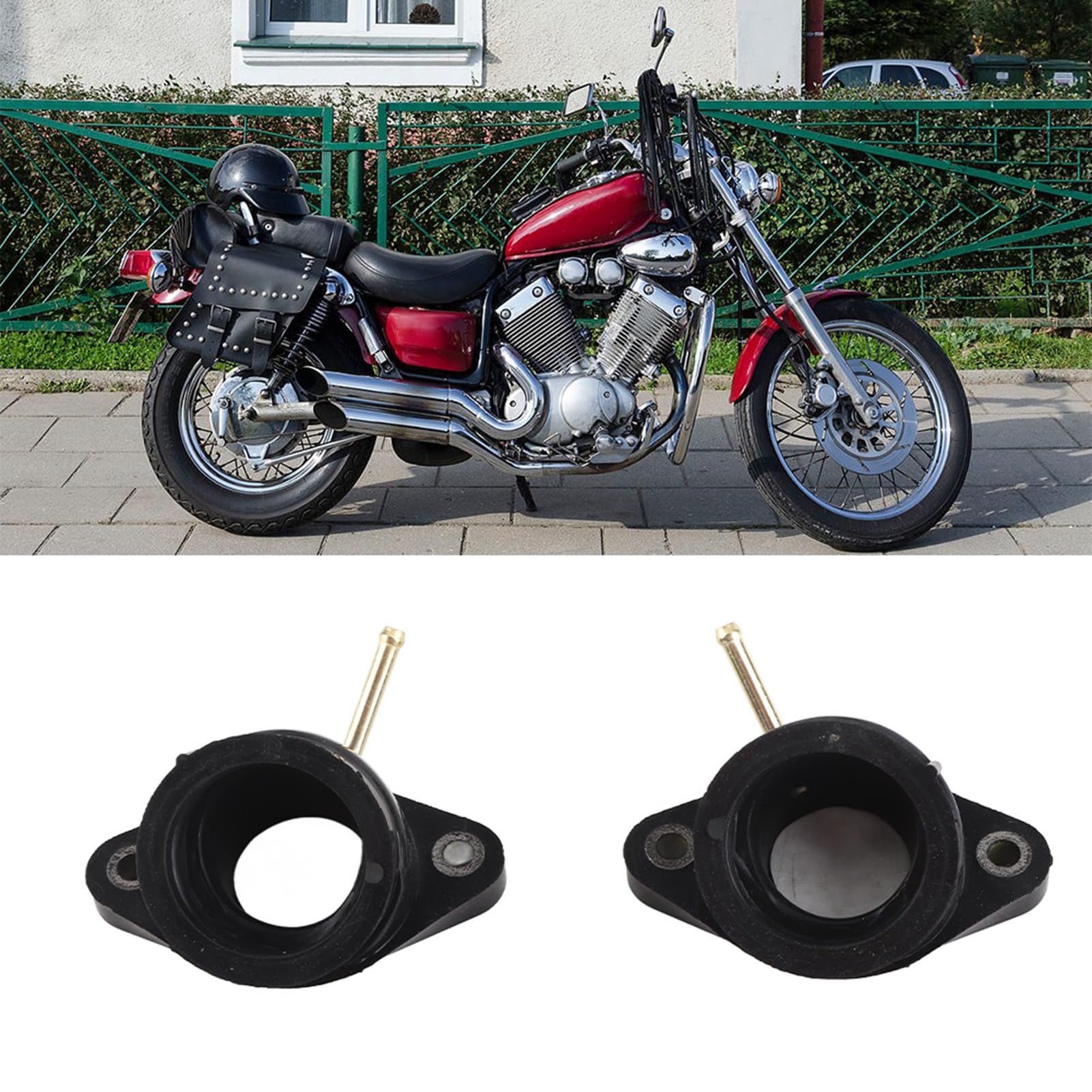 2 pezzi moto carburatore collettore di aspirazione soffietto carburatore Interface Adapter per XV400 XV500 XV535