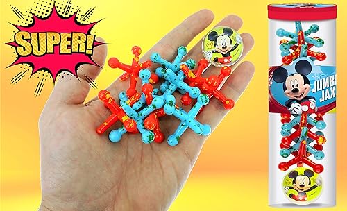 Miniatura 5 de JA-RU Disney Mickey Mouse Big Jacks Juego con Pelota Clásico Retro Juguetes (1 Jotas y Pelota) Juego de Jackstones Juego para niños. Juguetes de los
