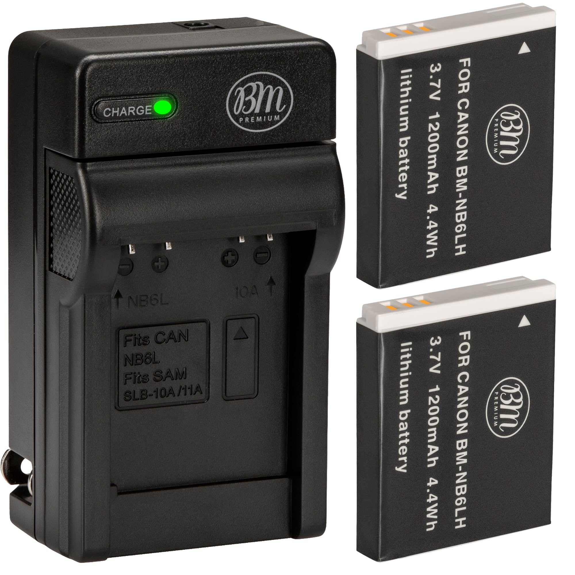 BM 2 NB-6LH Batteries and Charger for Canon PowerShot S120, SX170 is, SX260 HS, SX280 HS, SX500 is, SX510, SX520, SX530, SX540 HS, SX600 HS, SX610 HS,