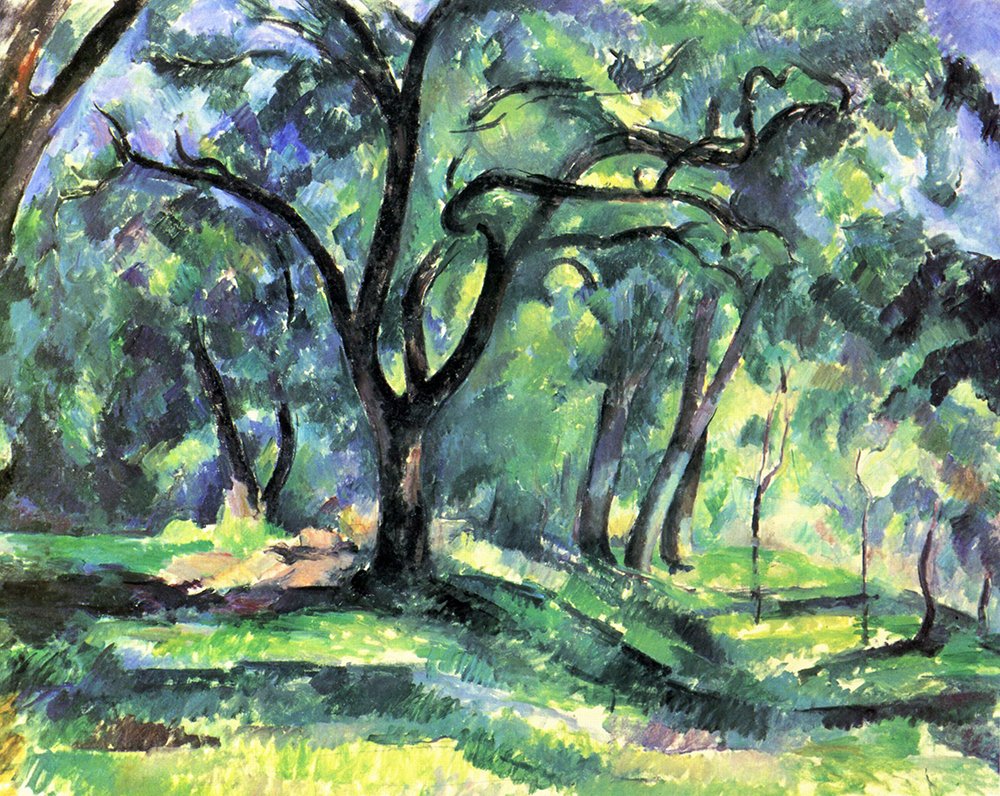 Paul Cézanne Dark Tree Poster XXL Encadré Noir Impression Satinée